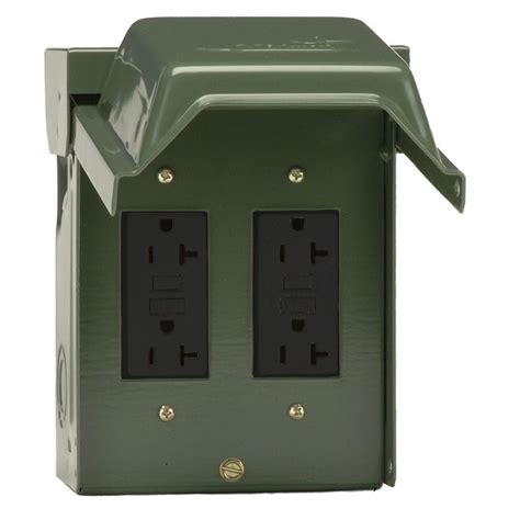 metal box for gfci outlet|exterior gfci outlet box.